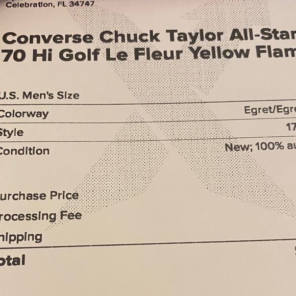 Converse Chuck Taylor Golf Le Fleur Yellow Flame - used - Picture 11 of 11